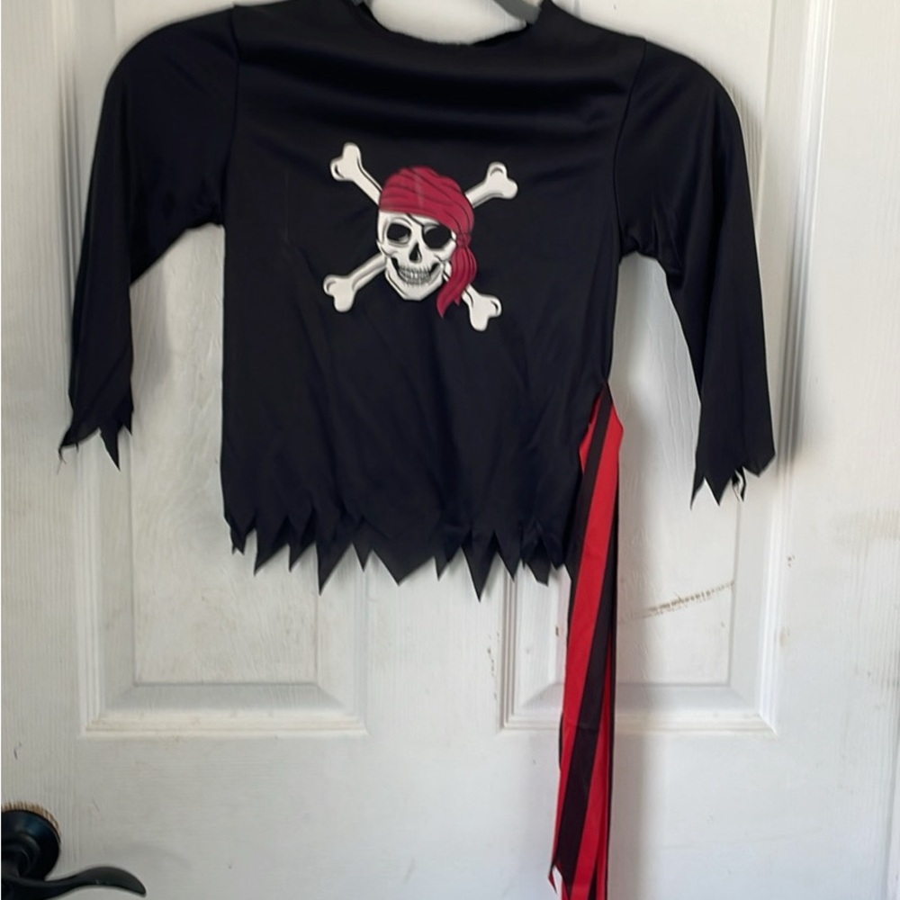 Pirate Skull Kids Costume - Black and Red